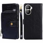 For Honor X40i Zipper Bag Leather Phone Case(Black)