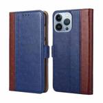 For iPhone 14 Pro Max Ostrich Texture Flip Leather Phone Case (Blue)