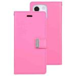 For iPhone 14 GOOSPERY RICH DIARY Crazy Horse Texture Leather Case (Rose Red)