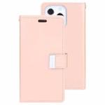 For iPhone 14 Pro GOOSPERY RICH DIARY Crazy Horse Texture Leather Case(Rose Gold)