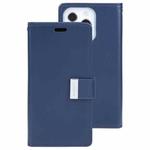 For iPhone 14 Pro GOOSPERY RICH DIARY Crazy Horse Texture Leather Case(Blue)