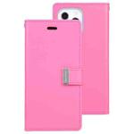 For iPhone 14 Pro Max GOOSPERY RICH DIARY Crazy Horse Texture Leather Case (Rose Red)