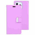 For iPhone 14 Pro Max GOOSPERY RICH DIARY Crazy Horse Texture Leather Case (Purple)