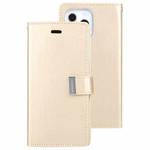 For iPhone 14 Pro Max GOOSPERY RICH DIARY Crazy Horse Texture Leather Case (Gold)