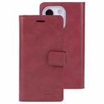 For iPhone 14 Plus MERCURY GOOSPERY MANSOOR 9 Card Slots Leather Case (Wine Red)