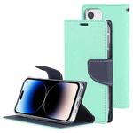 For iPhone 14 Pro GOOSPERY FANCY DIARY Cross Texture Leather Case(Mint Green)