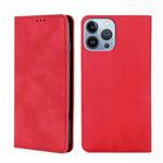 For iPhone 14 Pro Skin Feel Magnetic Leather Phone Case(Red)