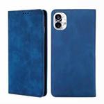 For Nothing Phone 1 Skin Feel Magnetic Horizontal Flip Leather Phone Case(Blue)