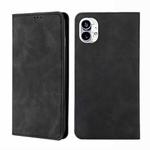 For Nothing Phone 1 Skin Feel Magnetic Horizontal Flip Leather Phone Case(Black)