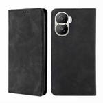 For Honor X40i Skin Feel Magnetic Horizontal Flip Leather Phone Case(Black)