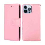 For iPhone 14 Pro Crystal Texture Horizontal Flip Leather Phone Case(Pink)