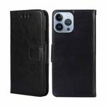 For iPhone 14 Pro Crystal Texture Horizontal Flip Leather Phone Case(Black)