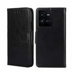 For vivo iQOO 10 Pro 5G Crystal Texture Horizontal Flip Leather Phone Case(Black)