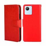 For Realme C30 4G/Narzo 50i Prime Crystal Texture Horizontal Flip Leather Phone Case(Red)