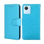 For Realme C30 4G/Narzo 50i Prime Crystal Texture Horizontal Flip Leather Phone Case(Light Blue)