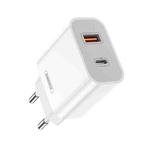 REMAX RP-U68 Speedy Series 20W USB+USB-C/Type-C Interface Fast Charger, Specification:EU Plug(White)