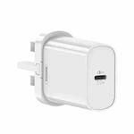 REMAX RP-U70 Jane Series 20W USB-C/Type-C PD Fast Charger, Specification:UK Plug(White)