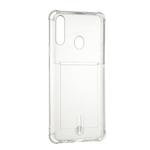For Galaxy A10s Transparent Shockproof Protective Case with Card Slot(Transparent)