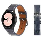 For Samsung Galaxy Watch5 Pro 45mm/5 44mm/5 40mm Plain Weave Leather Watch Band(Midnight Blue)