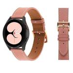 For Samsung Galaxy Watch5 Pro 45mm/5 44mm/5 40mm Plain Weave Leather Watch Band(Dark Pink)