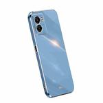 For OPPO A57 4G XINLI Straight Edge 6D Electroplate TPU Phone Case(Celestial Blue)
