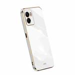 For OPPO A57 4G XINLI Straight Edge 6D Electroplate TPU Phone Case(White)