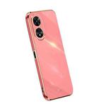 For OPPO A97 5G XINLI Straight Edge 6D Electroplate TPU Phone Case(Hawthorn Red)