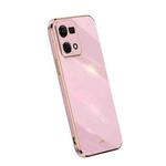 For OPPO Reno7 4G XINLI Straight Edge 6D Electroplate TPU Phone Case(Cherry Purple)