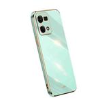 For OPPO Reno7 4G XINLI Straight Edge 6D Electroplate TPU Phone Case(Mint Green)