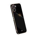 For Realme V20 5G XINLI Straight Edge 6D Electroplate TPU Phone Case(Black)