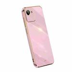 For Realme C30 XINLI Straight Edge 6D Electroplate TPU Phone Case(Cherry Purple)