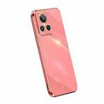 For Realme GT2 Explorer Master XINLI Straight Edge 6D Electroplate TPU Phone Case(Hawthorn Red)