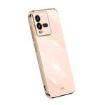 For vivo iQOO 10 XINLI Straight Edge 6D Electroplate TPU Phone Case(Pink)