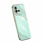 For vivo iQOO 10 XINLI Straight Edge 6D Electroplate TPU Phone Case(Mint Green)