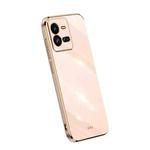 For vivo iQOO 10 Pro XINLI Straight Edge 6D Electroplate TPU Phone Case(Pink)