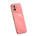 For vivo T2x 5G XINLI Straight Edge 6D Electroplate TPU Phone Case(Hawthorn Red)