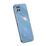 For Samsung Galaxy M32 4G XINLI Straight Edge 6D Electroplate TPU Phone Case(Celestial Blue)