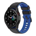 For Samsung Galaxy Watch5 Pro 45mm/5 44mm/5 40mm Two-color Silicone Strap Watch Band(Black Blue)