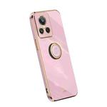 For Realme GT2 Explorer Master XINLI Straight Edge Electroplate TPU Phone Case with Ring(Cherry Purple)