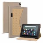 For Amazon Fire 7 2022 Business Storage Smart Leather Tablet Case(Khaki)