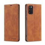 For Galaxy S20 Forwenw Dream Series Oil Edge Strong Magnetism Horizontal Flip Leather Case with Holder & Card Slots & Wallet & Photo Frame(Brown)