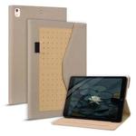 Business Storage Smart Leather Tablet Case For iPad 10.2 2019 / Air 2019 10.5 / 10.2 2020(Khaki)