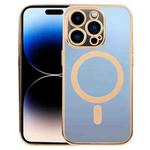 For iPhone 14 Pro MagSafe Electroplating Straight TPU Phone Case(Gold)