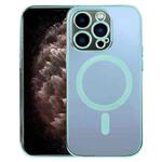 For iPhone 11 Pro Max MagSafe Electroplating Straight TPU Phone Case (Green)