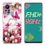 For Infinix Hot 11s Ring Holder 2.0mm Airbag TPU Phone Case(Dancing Butterflies)