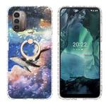 For Nokia G21 / G11 Ring Holder 2.0mm Airbag TPU Phone Case(Whale)