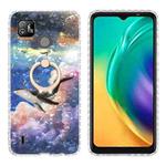 For Tecno Pop 4 LTE Ring Holder 2.0mm Airbag TPU Phone Case(Whale)