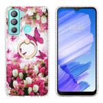 For Tecno Pop 5 LTE Ring Holder 2.0mm Airbag TPU Phone Case(Dancing Butterflies)