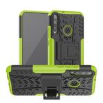 For Huawei Y7P Tire Texture Shockproof TPU+PC Protective Case with Holder(Green)