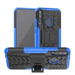 For Huawei Honor Play 3 / P40E Tire Texture Shockproof TPU+PC Protective Case with Holder(Blue)